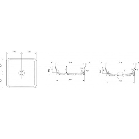 Раковина-чаша Ambassador Conrad 38 см 226T20002 фото 6