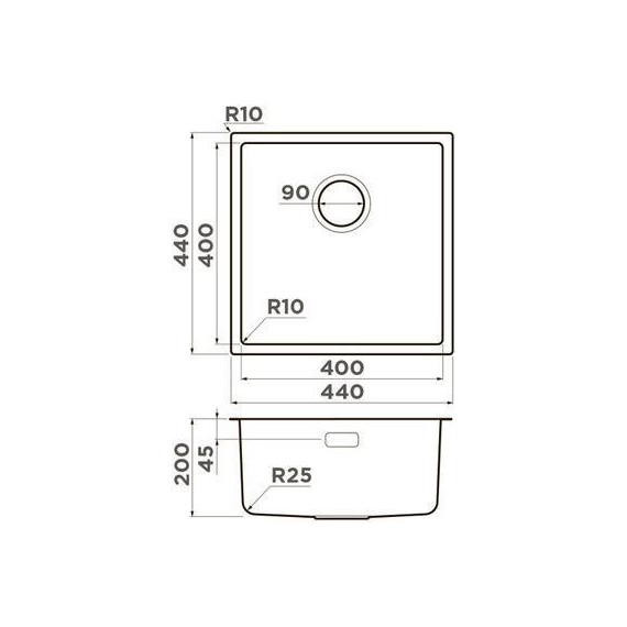Кухонная мойка Omoikiri Tadzava 44-U/I Ultra GM 1,0 мм 4993265, вороненая сталь, Цвет производителя: вороненая сталь фото 2