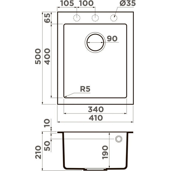 Кухонная мойка Omoikiri Bosen 41A WH 4993814, белый, Цвет производителя: белый - 2 Кухонная мойка Omoikiri Bosen 41A WH 4993814, белый, Цвет производителя: белый фото 2
