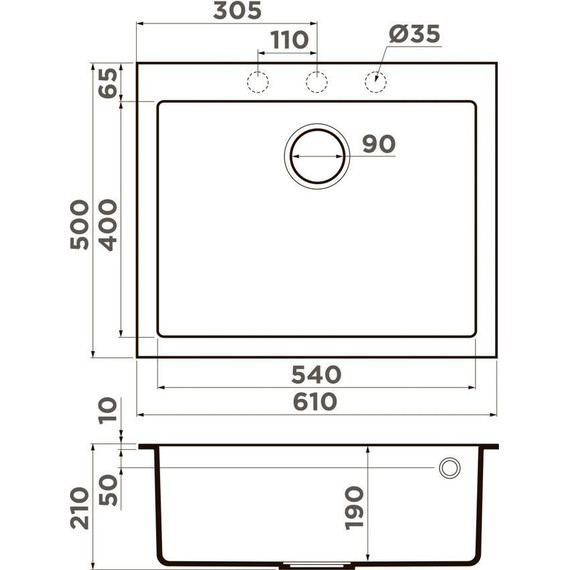 Кухонная мойка Omoikiri Bosen 61A WH 4993826, белый, Цвет производителя: белый - 2 Кухонная мойка Omoikiri Bosen 61A WH 4993826, белый, Цвет производителя: белый фото 2