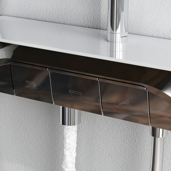 Душевая стойка с термостатом Am.Pm Func F078F300, Цвет производителя: хром - 7 Душевая стойка с термостатом Am.Pm Func F078F300, Цвет производителя: хром фото 7