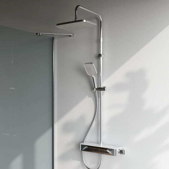 Душевая стойка с термостатом Am.Pm Func F078F300, Цвет производителя: хром - 8 Душевая стойка с термостатом Am.Pm Func F078F300, Цвет производителя: хром фото 8