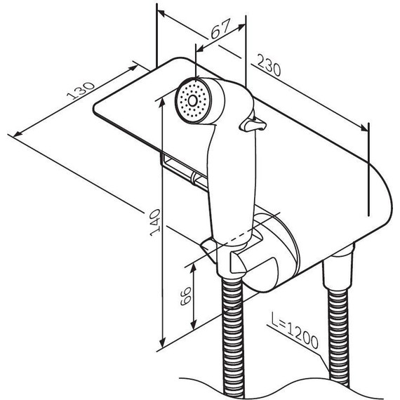 Набор для гигиенического душа Am.Pm Func F0H8F900 фото 8