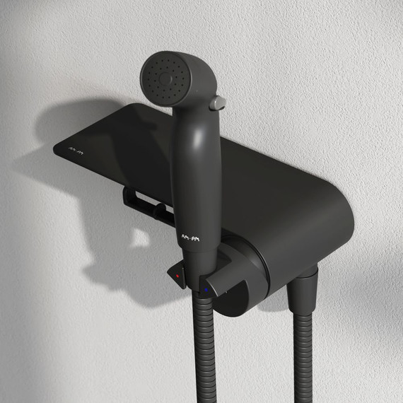 Набор для гигиенического душа Am.Pm Func F0H8F922, черный - 2 Набор для гигиенического душа Am.Pm Func F0H8F922, черный фото 2