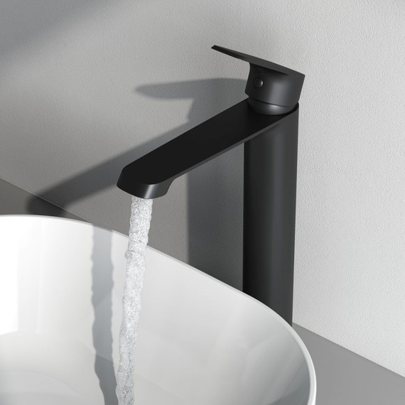 Смеситель для раковины высокий Am.Pm Func F8F92022, черный, Цвет производителя: чёрный - 2 Смеситель для раковины высокий Am.Pm Func F8F92022, черный, Цвет производителя: чёрный фото 2