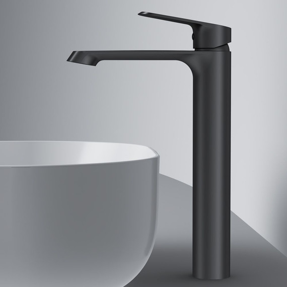 Смеситель для раковины высокий Am.Pm Func F8F92022, черный, Цвет производителя: чёрный - 5 Смеситель для раковины высокий Am.Pm Func F8F92022, черный, Цвет производителя: чёрный фото 5