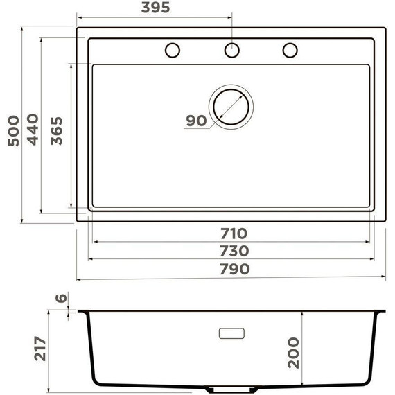 Кухонная мойка Omoikiri Sintesi 79 CN 4997137, canyon, Цвет производителя: canyon - 2 Кухонная мойка Omoikiri Sintesi 79 CN 4997137, canyon, Цвет производителя: canyon фото 2
