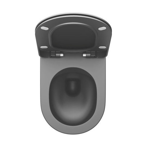 Унитаз подвесной Ravak Uni Chrome RimOff X01794, чёрный матовый, Цвет производителя: чёрный матовый фото 3