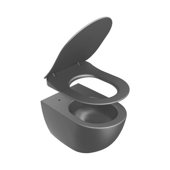 Сиденье с крышкой для унитаза Ravak Uni Chrome Flat микролифт X01795, чёрный матовый - 2 Сиденье с крышкой для унитаза Ravak Uni Chrome Flat микролифт X01795, чёрный матовый фото 2