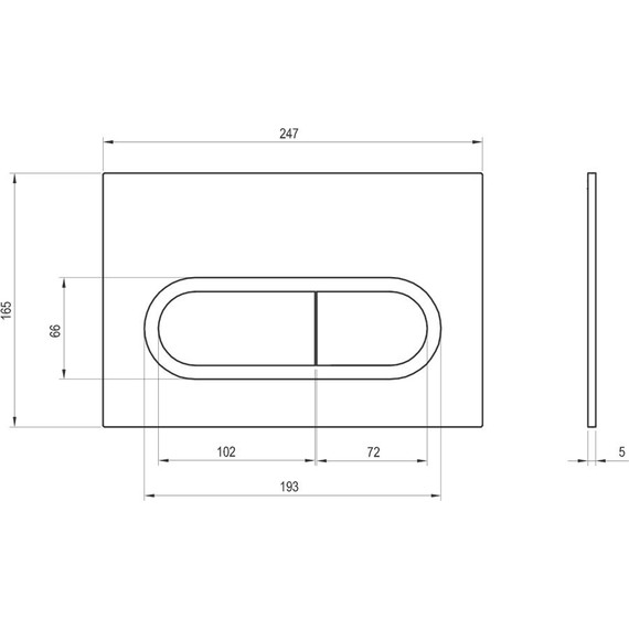 Кнопка смыва Ravak Chrome X01797, чёрный матовый фото 5