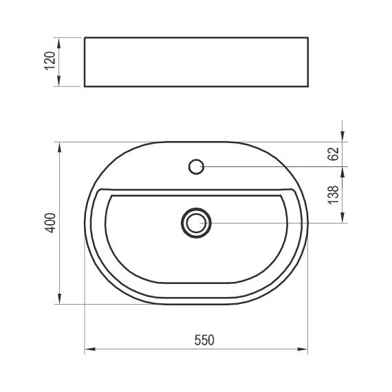 Раковина-чаша Ravak Ceramic Slim Shelf O 55 см XJX01155003 фото 6