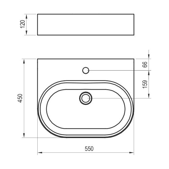 Раковина-чаша Ravak Ceramic Slim Wall O 55 см XJX01155004 фото 6