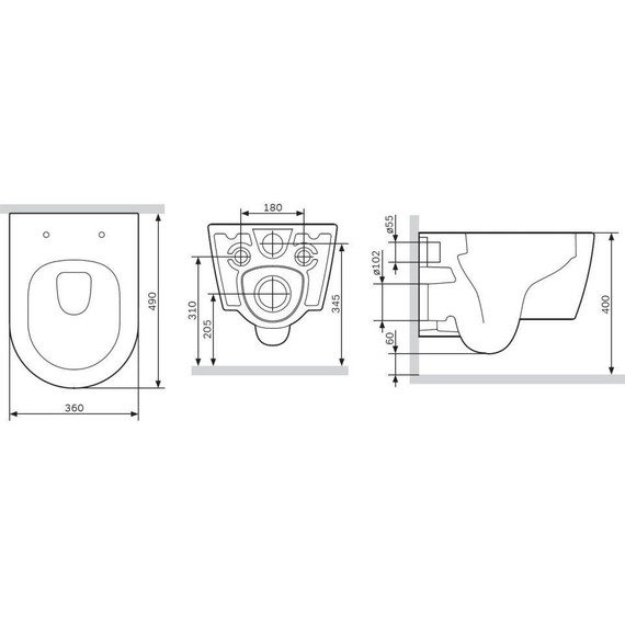 Унитаз подвесной Am.Pm Func FlashClean C8F1700SC с сиденьем микролифт фото 11