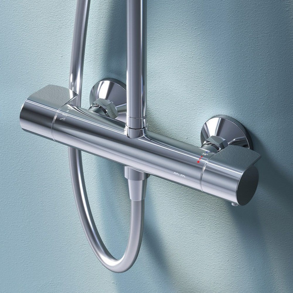 Душевая стойка с термостатом Am.Pm X-Joy F0785A400, Цвет производителя: хром - 11 Душевая стойка с термостатом Am.Pm X-Joy F0785A400, Цвет производителя: хром фото 11