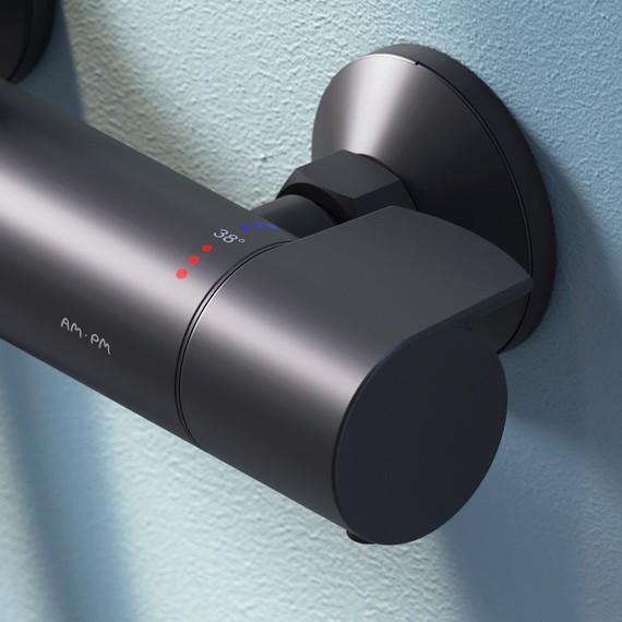 Душевая стойка с термостатом Am.Pm X-Joy F0785A422, черный, Цвет производителя: чёрный - 8 Душевая стойка с термостатом Am.Pm X-Joy F0785A422, черный, Цвет производителя: чёрный фото 8