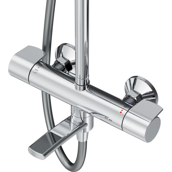 Душевая стойка с термостатом Am.Pm X-Joy F0785A500, Цвет производителя: хром - 14 Душевая стойка с термостатом Am.Pm X-Joy F0785A500, Цвет производителя: хром фото 14