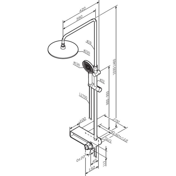 Душевая стойка Am.Pm X-Joy F0785A700, Цвет производителя: хром - 11 Душевая стойка Am.Pm X-Joy F0785A700, Цвет производителя: хром фото 11