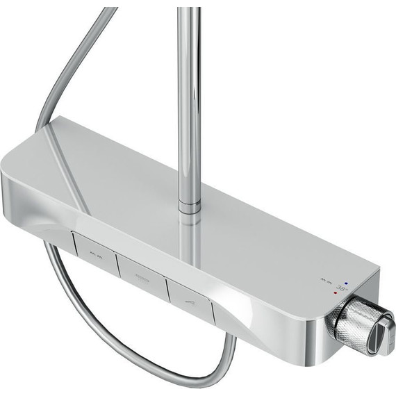 Душевая стойка с термостатом Am.Pm Func F078F200, Цвет производителя: хром - 14 Душевая стойка с термостатом Am.Pm Func F078F200, Цвет производителя: хром фото 14