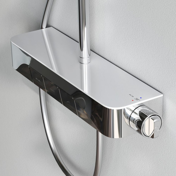 Душевая стойка с термостатом Am.Pm Func F078F200, Цвет производителя: хром - 4 Душевая стойка с термостатом Am.Pm Func F078F200, Цвет производителя: хром фото 4