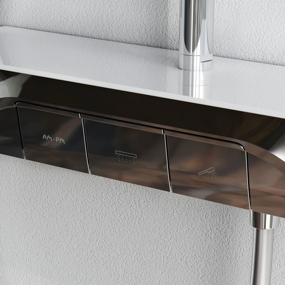 Душевая стойка с термостатом Am.Pm Func F078F200, Цвет производителя: хром - 7 Душевая стойка с термостатом Am.Pm Func F078F200, Цвет производителя: хром фото 7