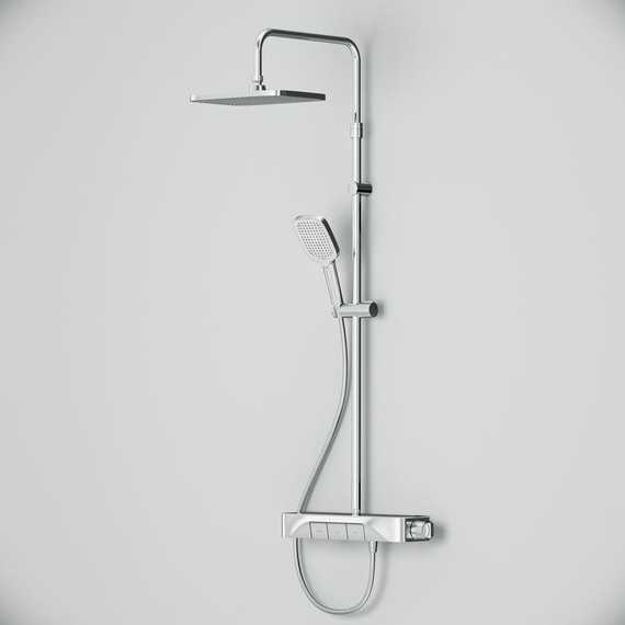 Душевая стойка с термостатом Am.Pm Func F078F200, Цвет производителя: хром - 9 Душевая стойка с термостатом Am.Pm Func F078F200, Цвет производителя: хром фото 9