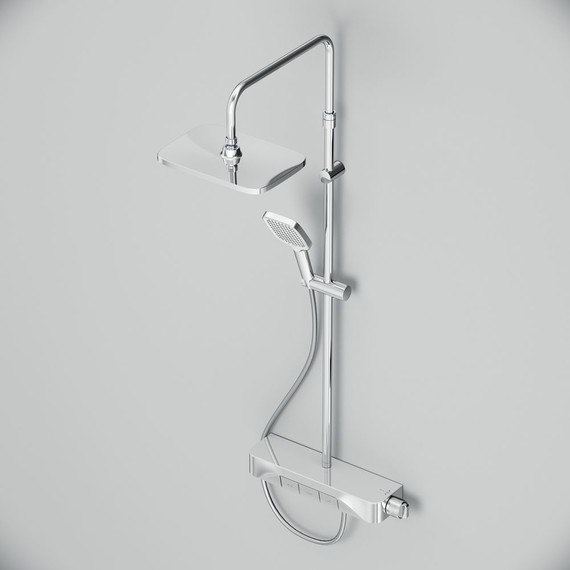 Душевая стойка с термостатом Am.Pm Func F078F200, Цвет производителя: хром - 10 Душевая стойка с термостатом Am.Pm Func F078F200, Цвет производителя: хром фото 10