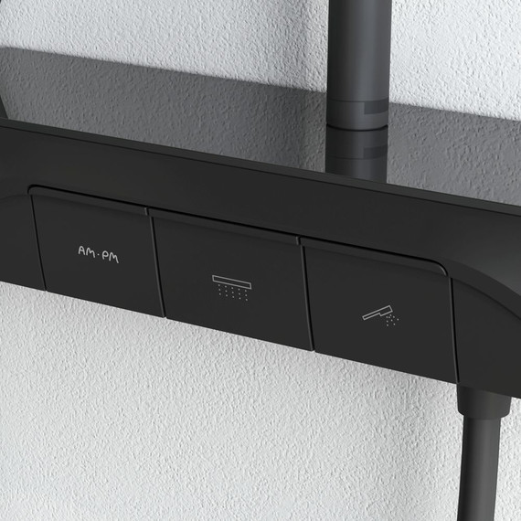 Душевая стойка с термостатом Am.Pm Func F078F222, черный, Цвет производителя: чёрный фото 7