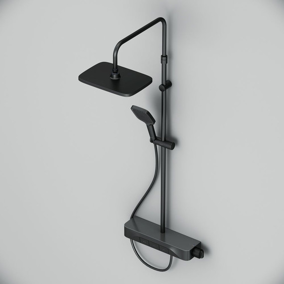 Душевая стойка с термостатом Am.Pm Func F078F222, черный, Цвет производителя: чёрный фото 10