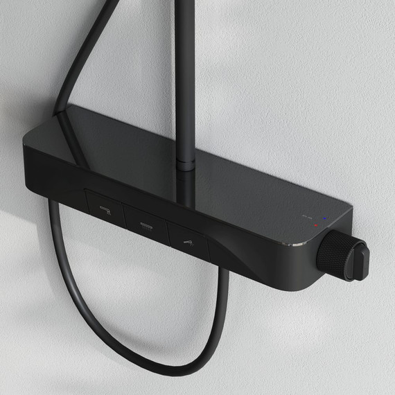 Душевая стойка Am.Pm Func F078F722, черный, Цвет производителя: чёрный - 4 Душевая стойка Am.Pm Func F078F722, черный, Цвет производителя: чёрный фото 4