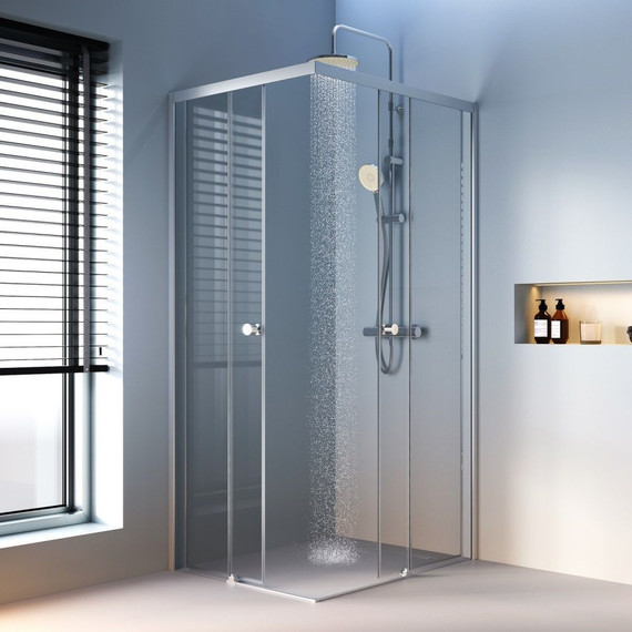 Душевое ограждение Am.Pm X-Joy 100x80 см W94G-403-10080-MТ, хром/прозрачное фото 3
