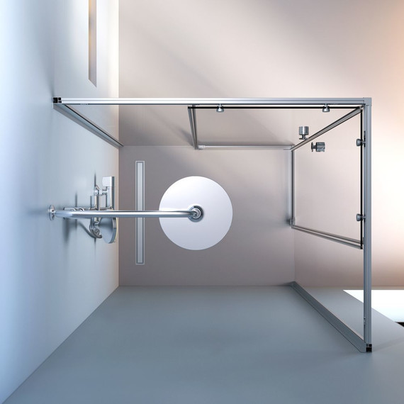 Душевое ограждение Am.Pm X-Joy 100x80 см W94G-403-10080-MТ, хром/прозрачное фото 4