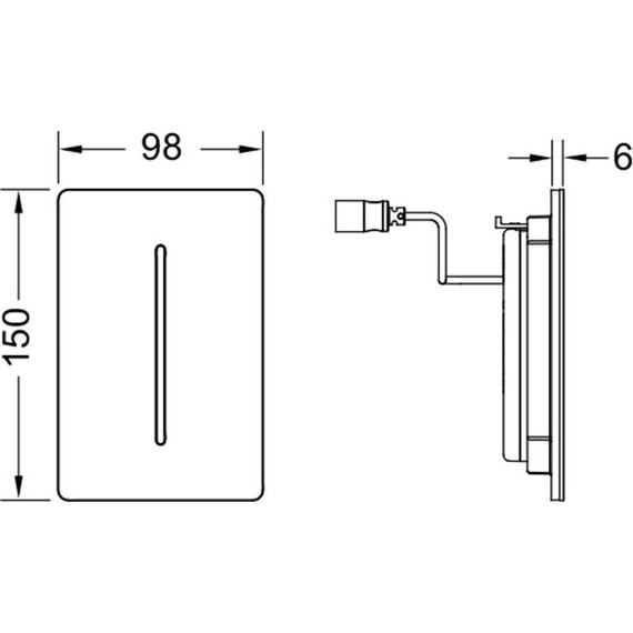 Кнопка смыва с инфракрасным датчиком TECEFilo-Solid (питание от сети 230 В) 9242032, белый глянцевый фото 2