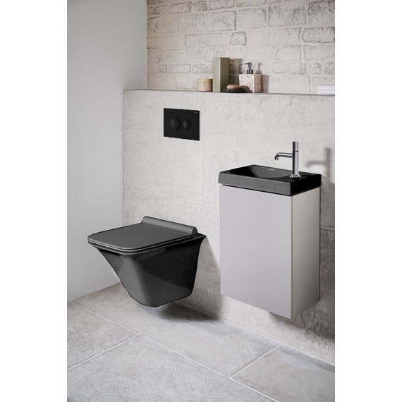 Кнопка смыва Loranto 7313, черный матовый фото 2