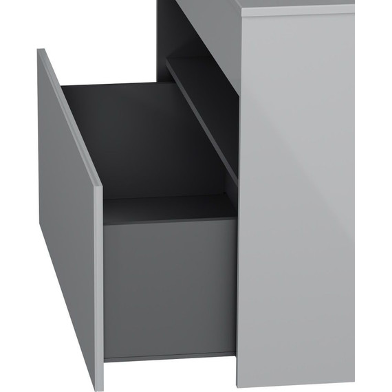 Тумба подвесная с раковиной Am.Pm Func 100 см M8FFUX1001WG, белый глянцевый, Цвет фасада: белый фото 9