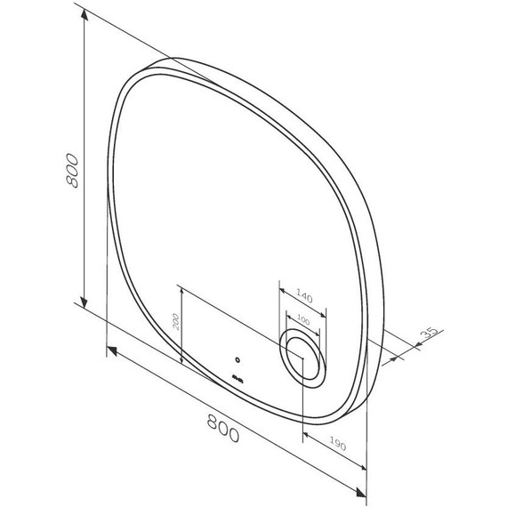 Зеркало Am.Pm Func 80 см M8FMOX0803SA фото 6