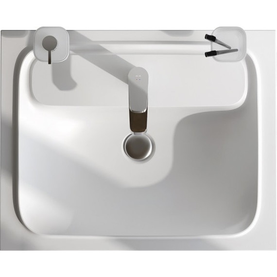 Тумба подвесная с раковиной Am.Pm Func 60 см M8FFUX0601WG, белый глянцевый, Цвет фасада: белый фото 11