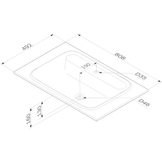 Тумба подвесная с раковиной Am.Pm Func 80 см M8FFUX0801WG, белый глянцевый, Цвет фасада: белый - 13 Тумба подвесная с раковиной Am.Pm Func 80 см M8FFUX0801WG, белый глянцевый, Цвет фасада: белый фото 13