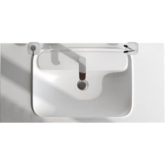 Тумба подвесная с раковиной Am.Pm Func 100 см M8FFUX1001WG, белый глянцевый, Цвет фасада: белый фото 11