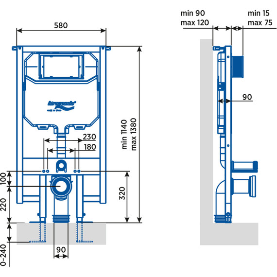 Инсталляция для унитаза Idrospania Menorca 40220 фото 3