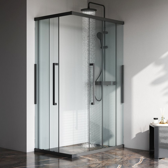 Душевое ограждение Am.Pm Func 120x80 см W84G-403-12080-BТ, черный/прозрачное - 2 Душевое ограждение Am.Pm Func 120x80 см W84G-403-12080-BТ, черный/прозрачное фото 2