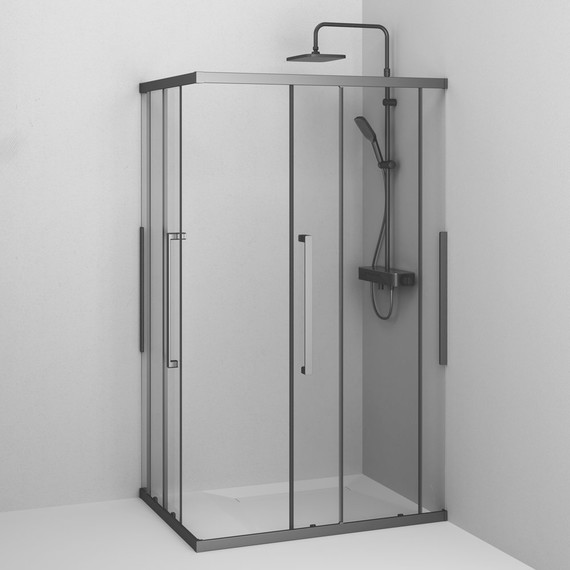 Душевое ограждение Am.Pm Func 120x80 см W84G-403-12080-BТ, черный/прозрачное - 5 Душевое ограждение Am.Pm Func 120x80 см W84G-403-12080-BТ, черный/прозрачное фото 5