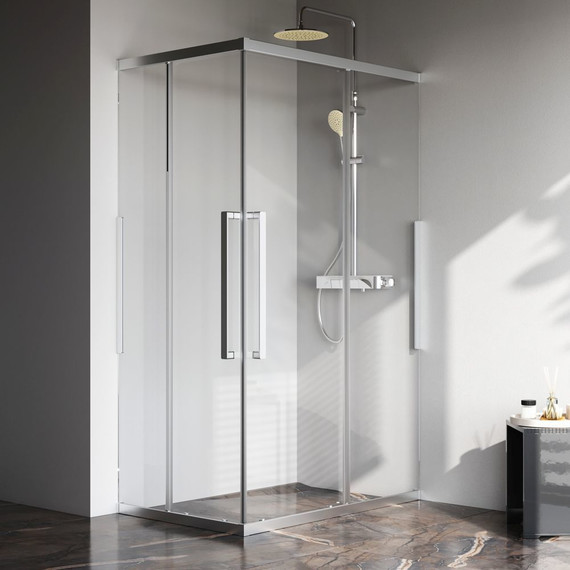 Душевое ограждение Am.Pm Func 120x80 см W84G-403-12080-MТ, хром/прозрачное - 2 Душевое ограждение Am.Pm Func 120x80 см W84G-403-12080-MТ, хром/прозрачное фото 2