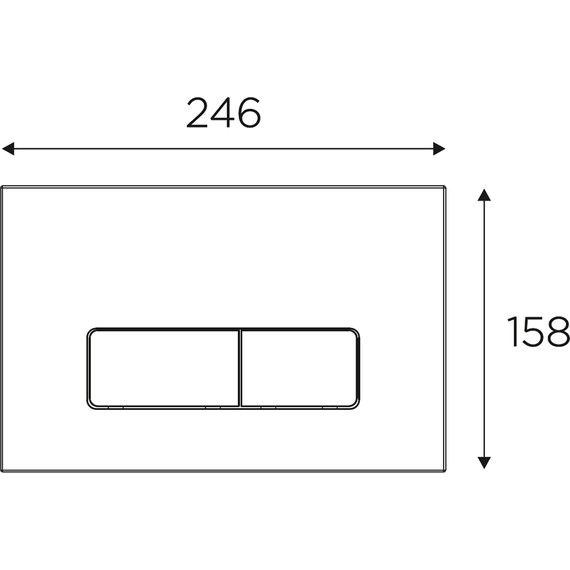 Кнопка смыва Idrospania Andrea 30354, черный матовый фото 3