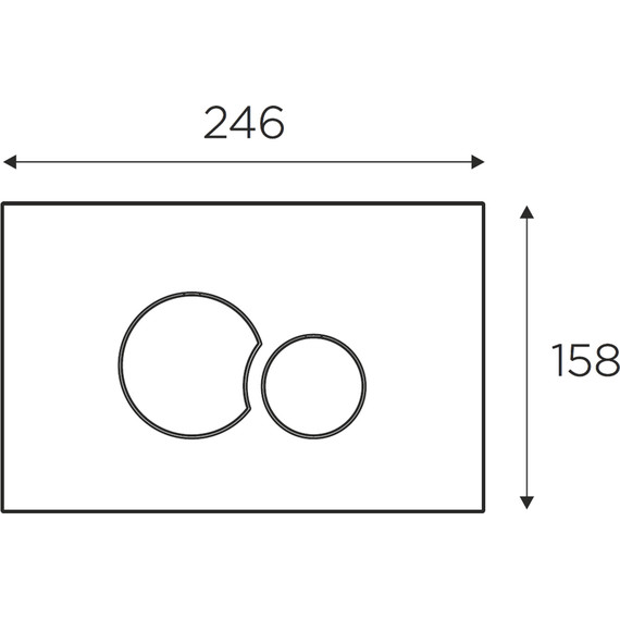 Кнопка смыва Idrospania Belen 30364, черный матовый фото 3
