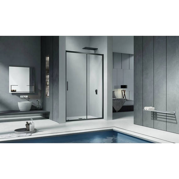 Душевая дверь Bas Cofe WTW-120-C-B 120 см, чёрный/прозрачное - 2 Душевая дверь Bas Cofe WTW-120-C-B 120 см, чёрный/прозрачное фото 2