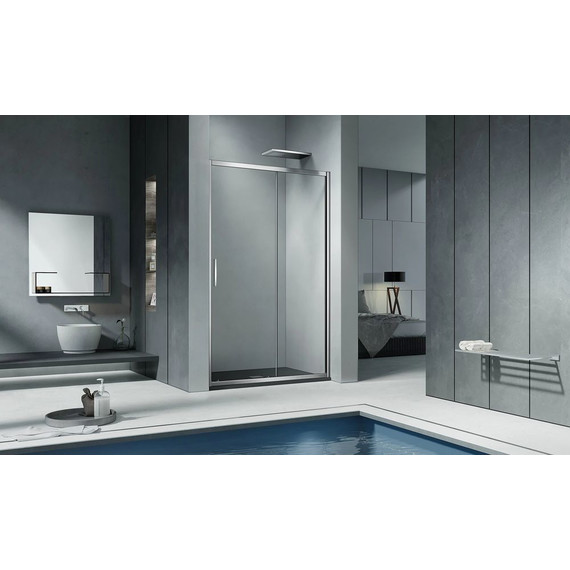 Душевая дверь Bas Cofe WTW-130-C-CH 130 см, хром/прозрачное - 2 Душевая дверь Bas Cofe WTW-130-C-CH 130 см, хром/прозрачное фото 2