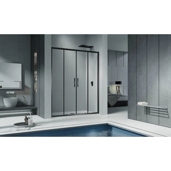 Душевая дверь Bas Cofe WTW-TD-160-C-B 160 см, чёрный/прозрачное - 2 Душевая дверь Bas Cofe WTW-TD-160-C-B 160 см, чёрный/прозрачное фото 2