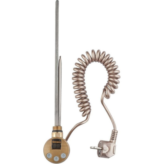 Полотенцесушитель электрический Secado Триада 4 с полкой П5 500x600 мм (возможность скрытого подключения) бронза фото 2