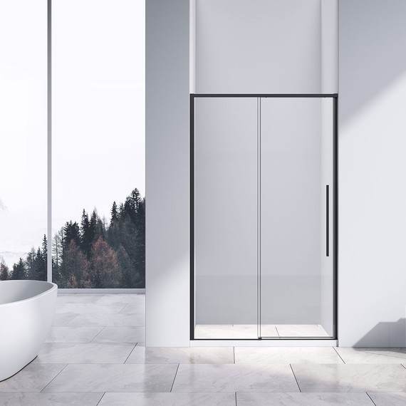 Душевая дверь Vincea Slim-N 120 см VDS-4SN120CLB, черный/прозрачное фото 