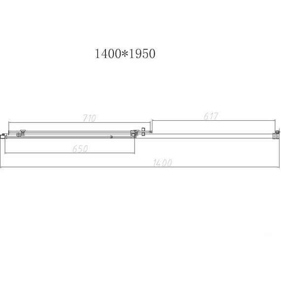 Душевая дверь Vincea Slim-N 140 см VDS-4SN140CLB, черный/прозрачное фото 3